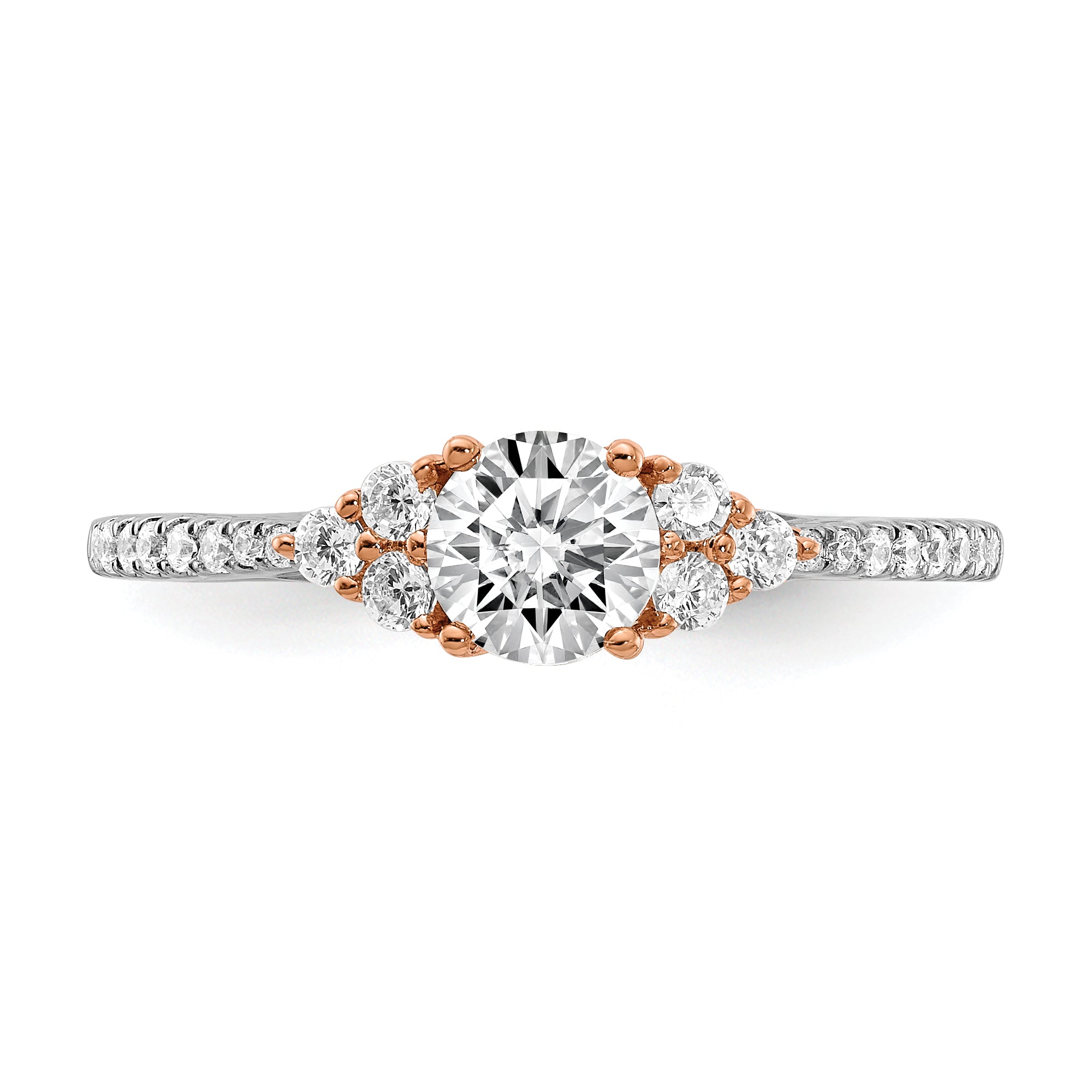 14K Rose Gold Lab Grown Diamond Complete Engagement Ring