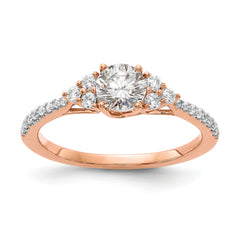 14K Rose Gold Lab Grown Diamond Complete Engagement Ring