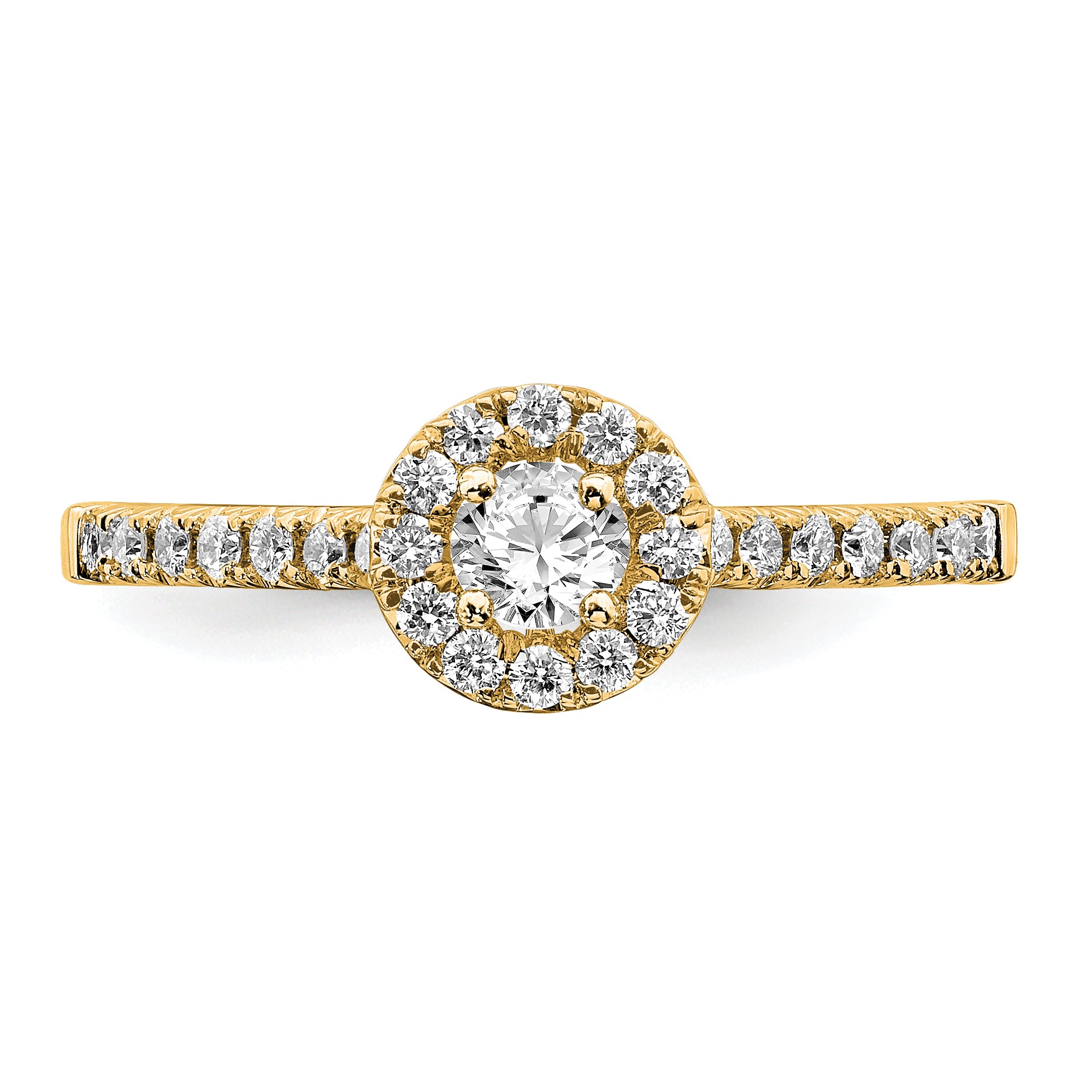 14K Eternal Promise Lab Grown Diamond Halo Complete Ring