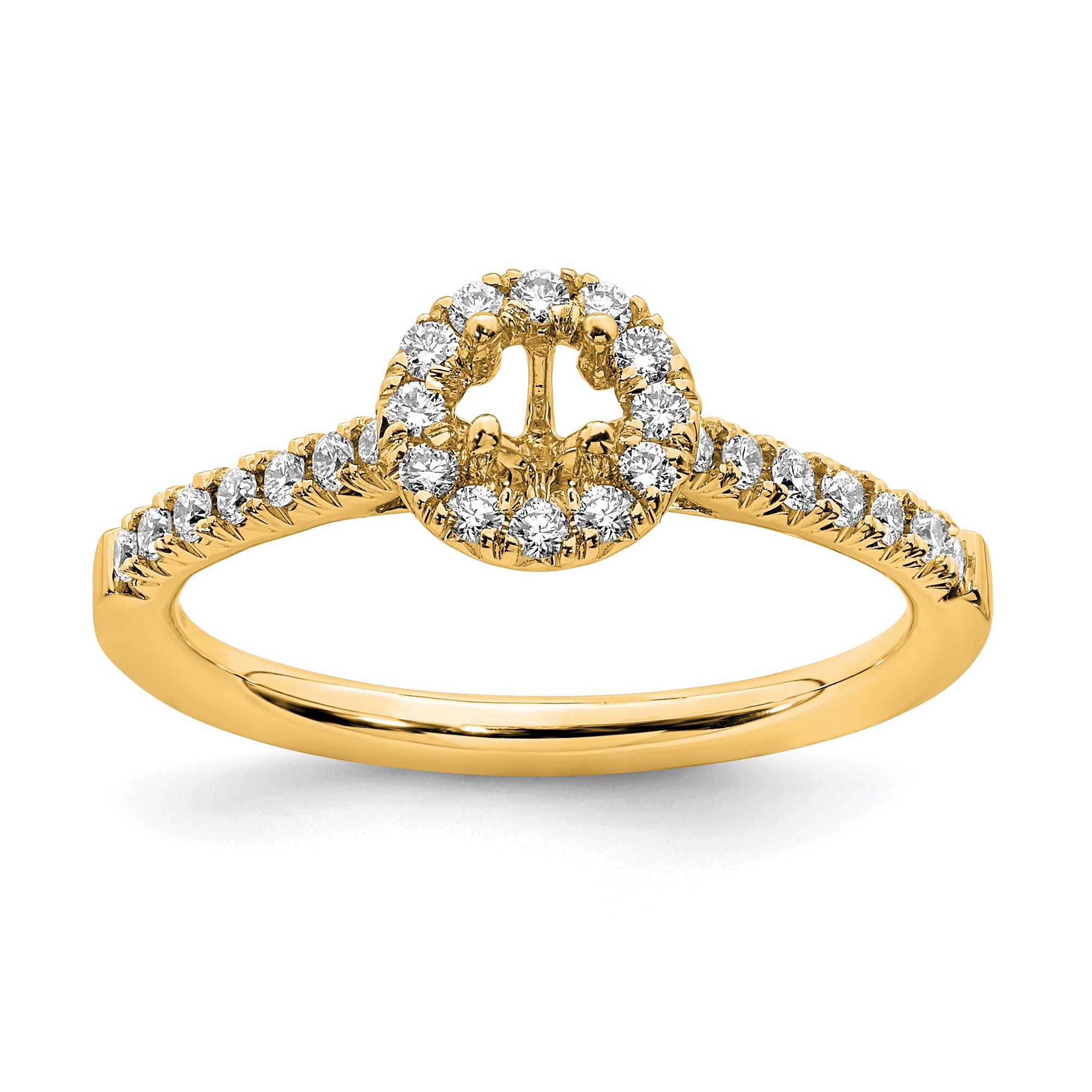 14K Eternal Promise Lab Grown Diamond Halo Complete Ring