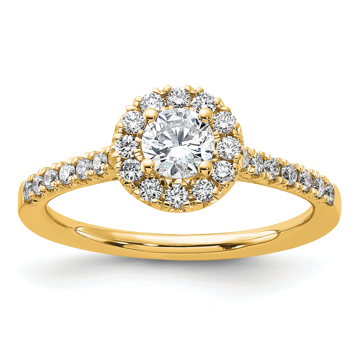 14K Eternal Promise Lab Grown Diamond Halo Complete Ring