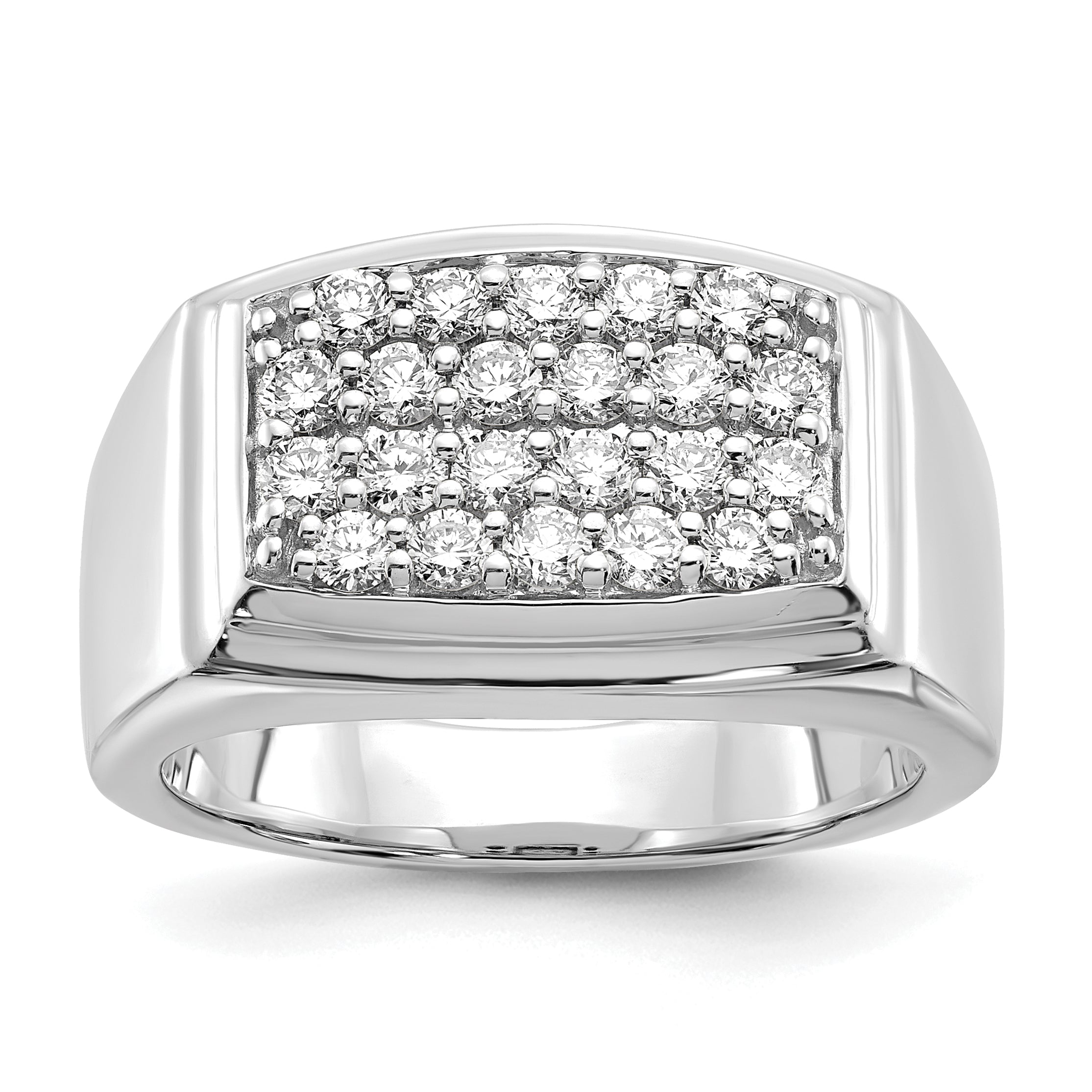 10K White Gold Lab Grown Diamond VS/SI GH, Men's Ring