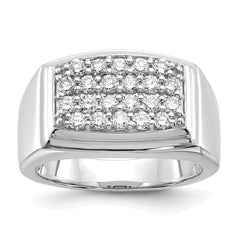 10K White Gold Lab Grown Diamond VS/SI GH, Men's Ring