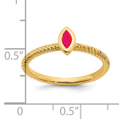 14k Marquise Bezel Ruby Ring