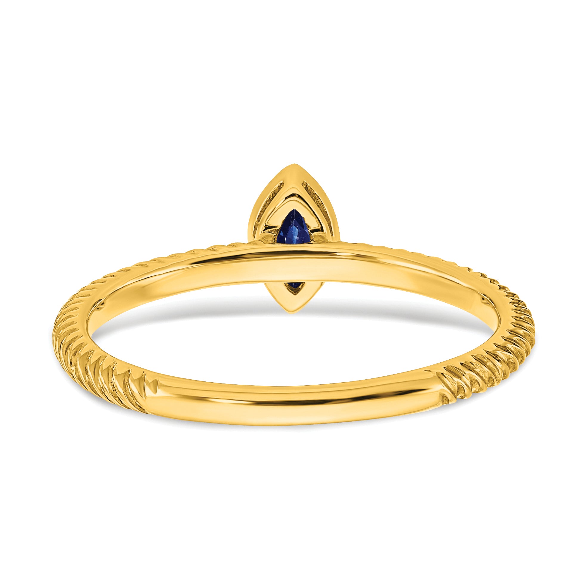 14k Marquise Bezel Sapphire Ring