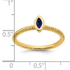 14k Marquise Bezel Sapphire Ring