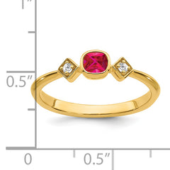 14k Ruby and Diamond Ring