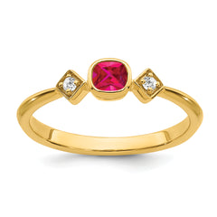 14k Ruby and Diamond Ring