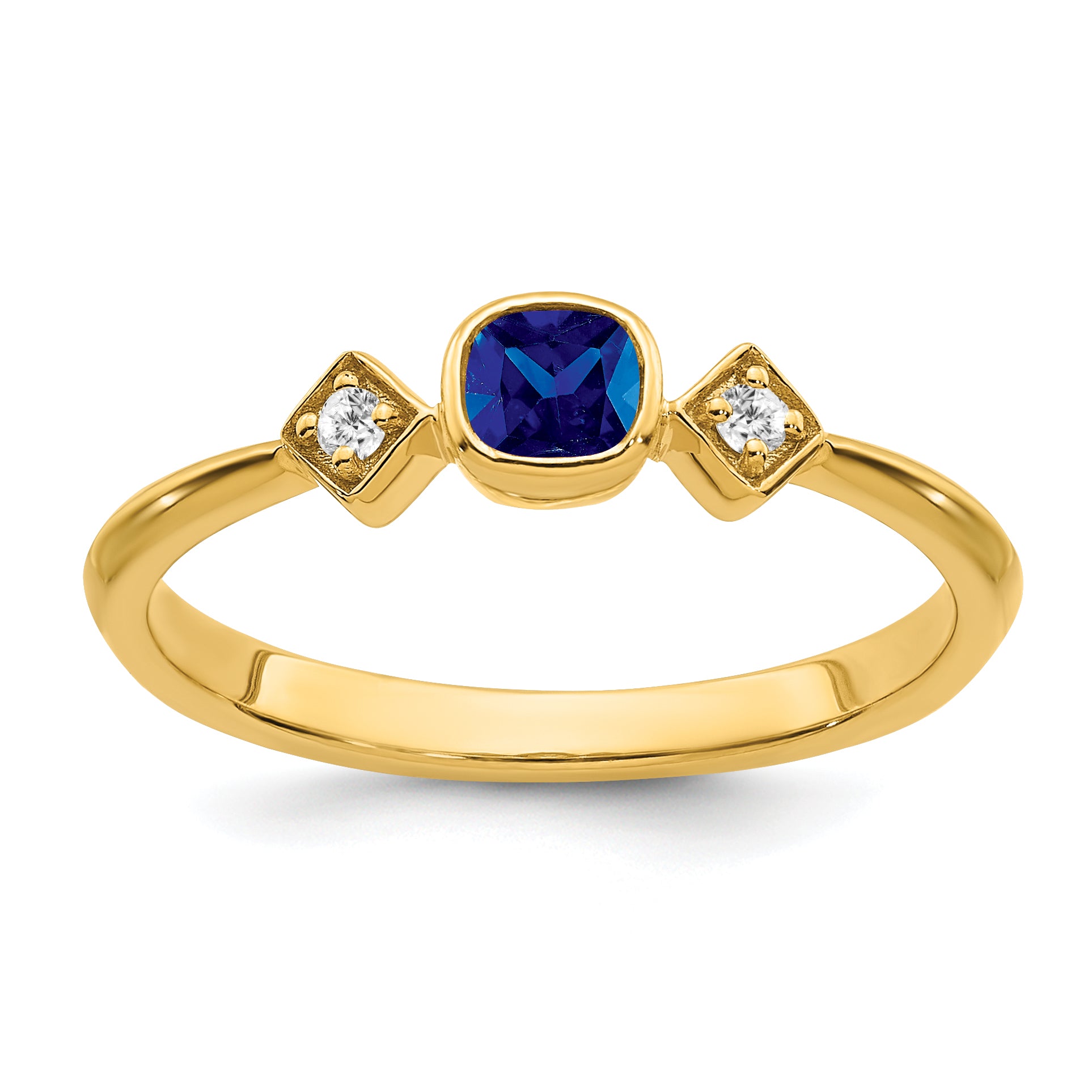 14k Sapphire and Diamond Ring