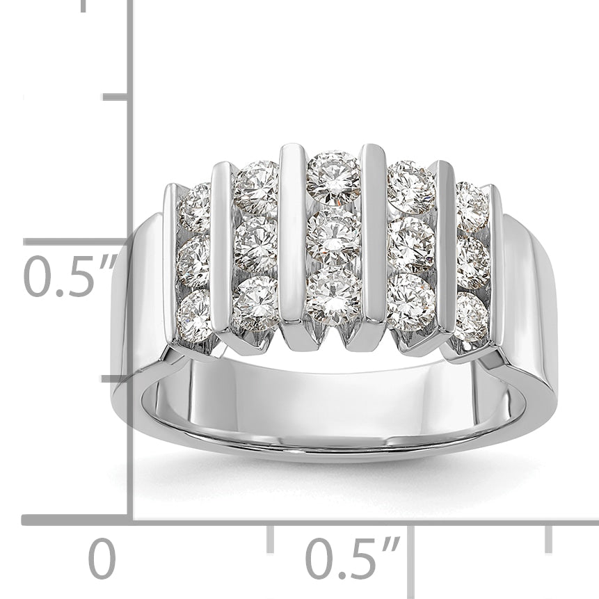 14k White Gold Lab Grown Diamond 1ctw VS/SI GH, Band