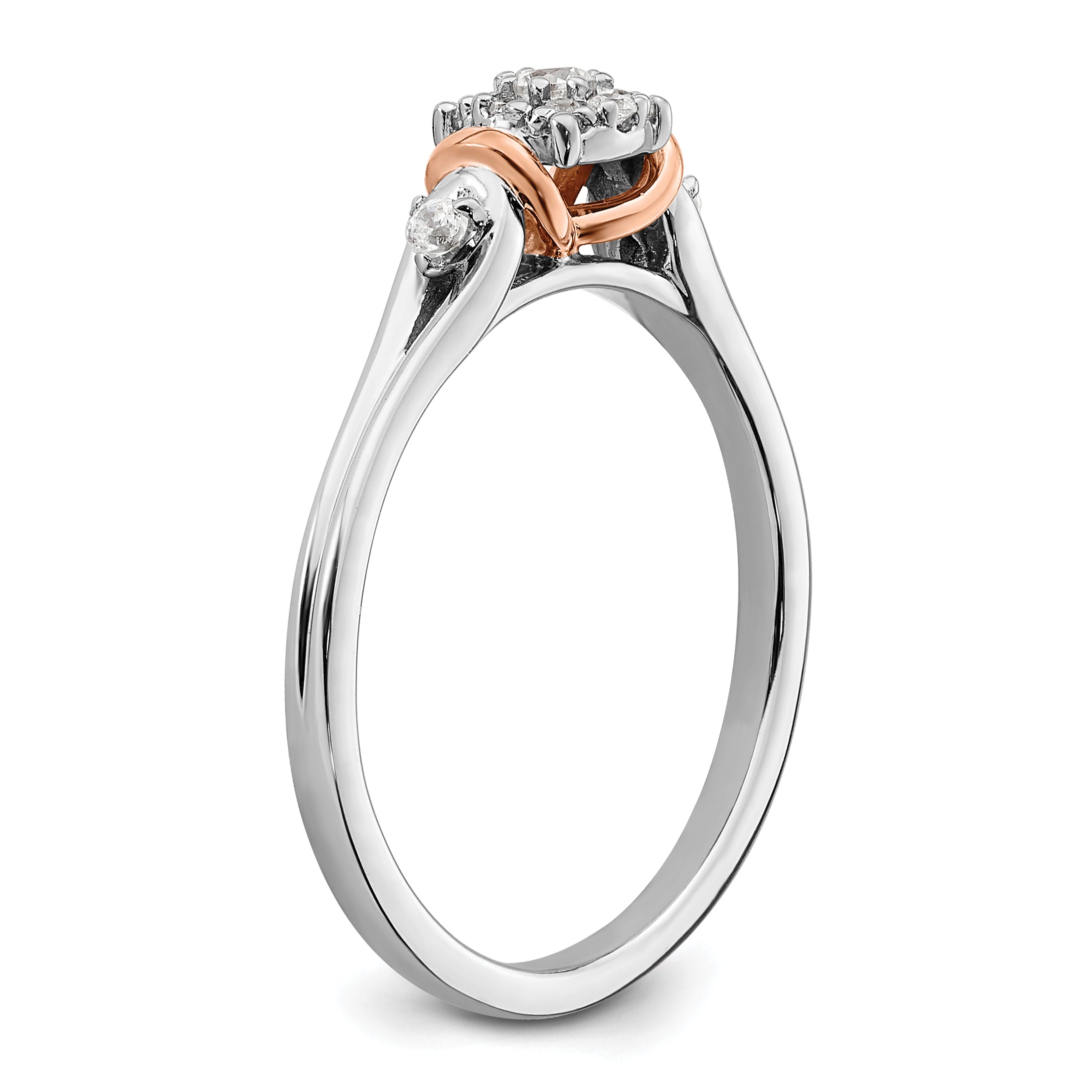 14K Two-Tone Lab Grown Diamond VS/SI GH, Cluster Ring