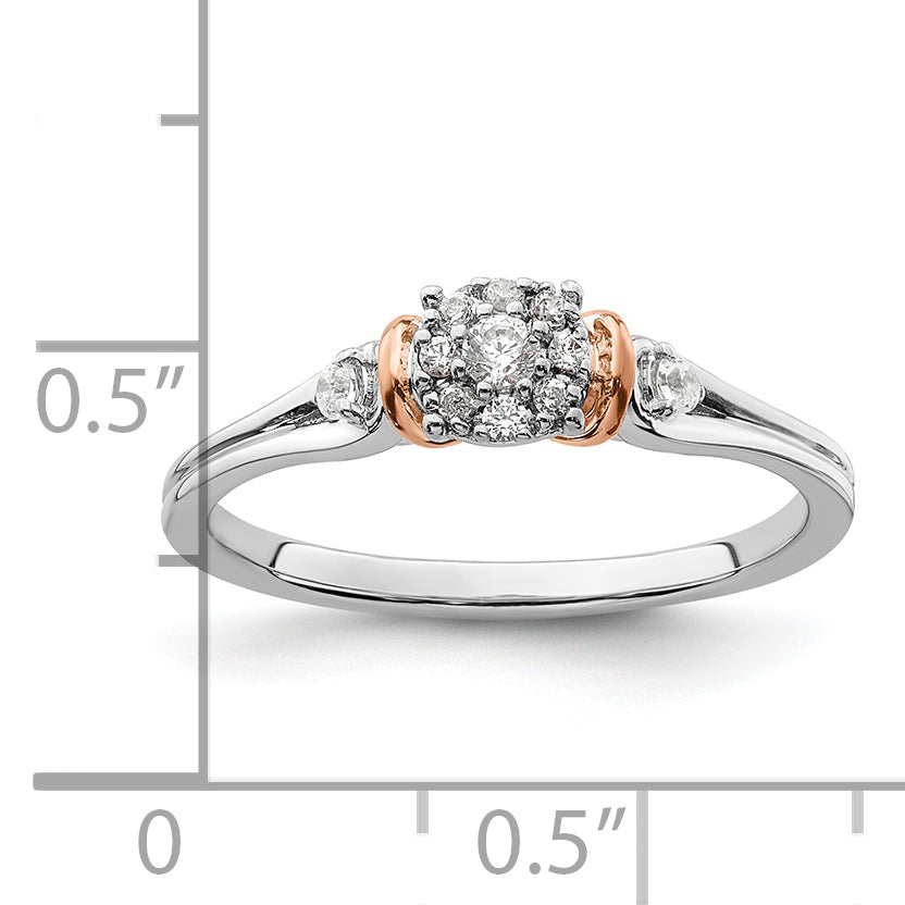 14K Two-Tone Lab Grown Diamond VS/SI GH, Cluster Ring