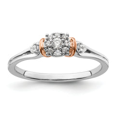 14K Two-Tone Lab Grown Diamond VS/SI GH, Cluster Ring