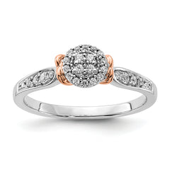 14K Two-Tone Lab Grown Diamond VS/SI GH, Oval Cluster Ring