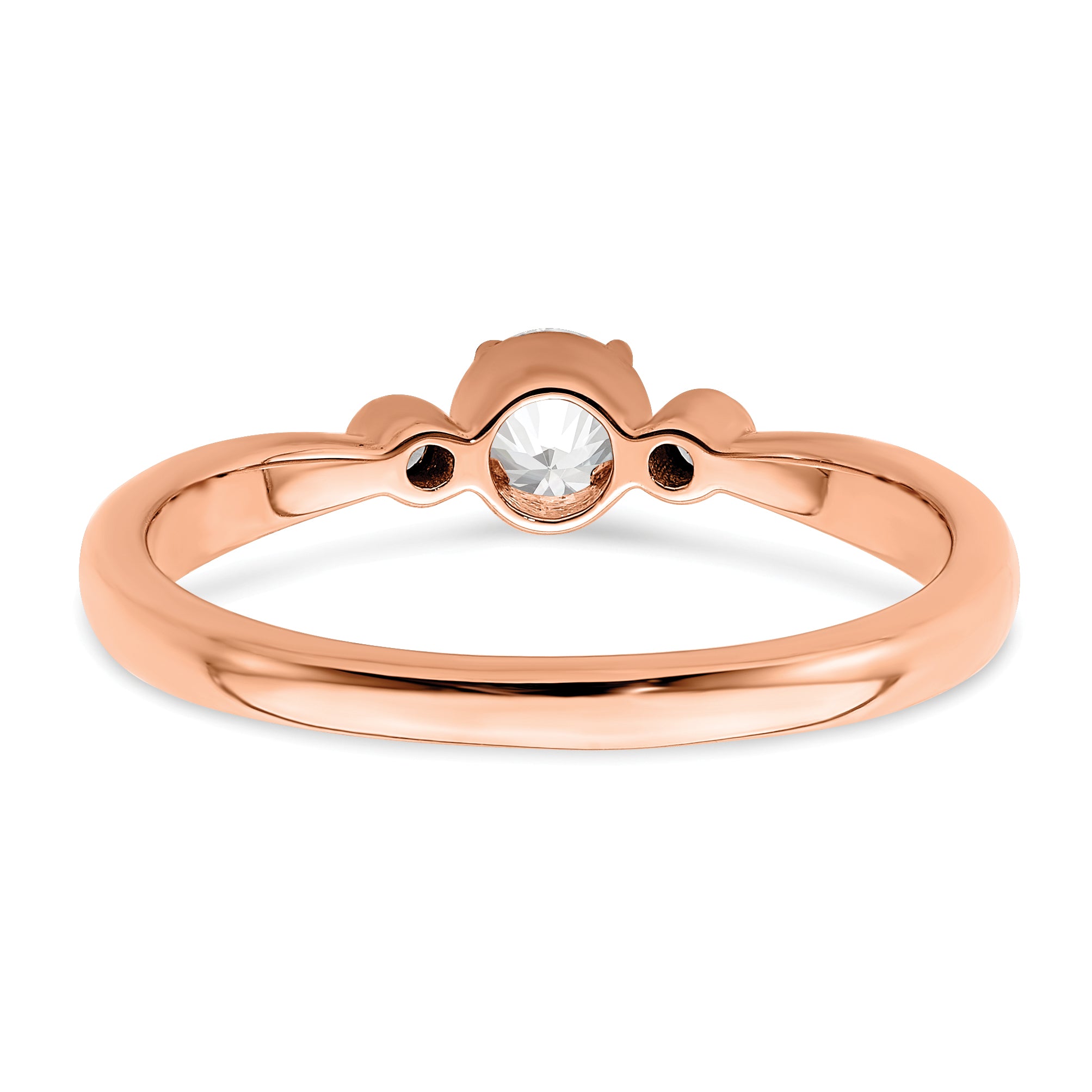 14K Rose Gold First Promise Lab Grown Diamond Beaded Edge Comp Ring