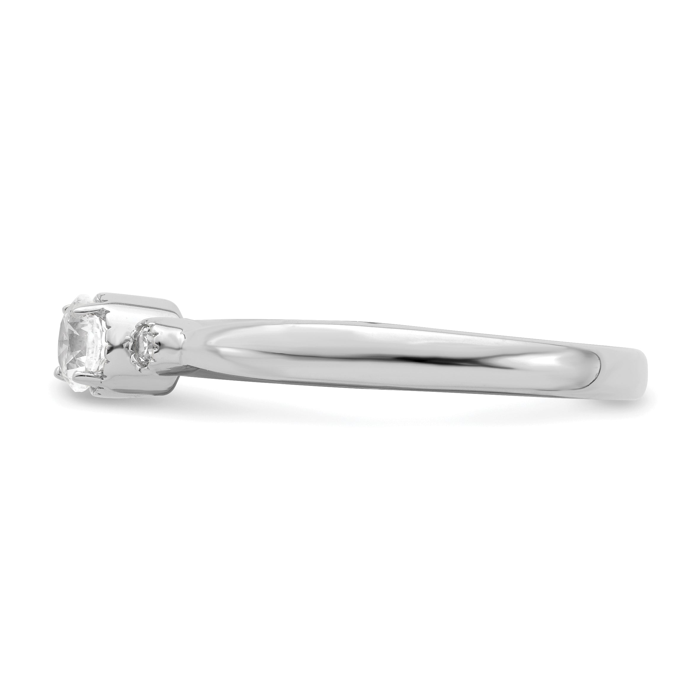 14K White Gold First Promise Lab Grown Diamond Beaded Edge Comp Ring