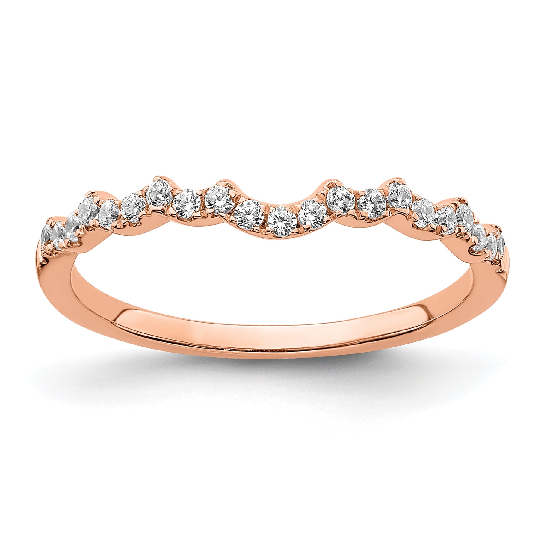 14K Rose Gold Lab Grown Diamond Wedding band