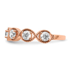 14K Rose Gold Lab Grown Diamond SI1/SI2, G H, Band