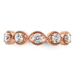 14K Rose Gold Lab Grown Diamond SI1/SI2, G H, Band