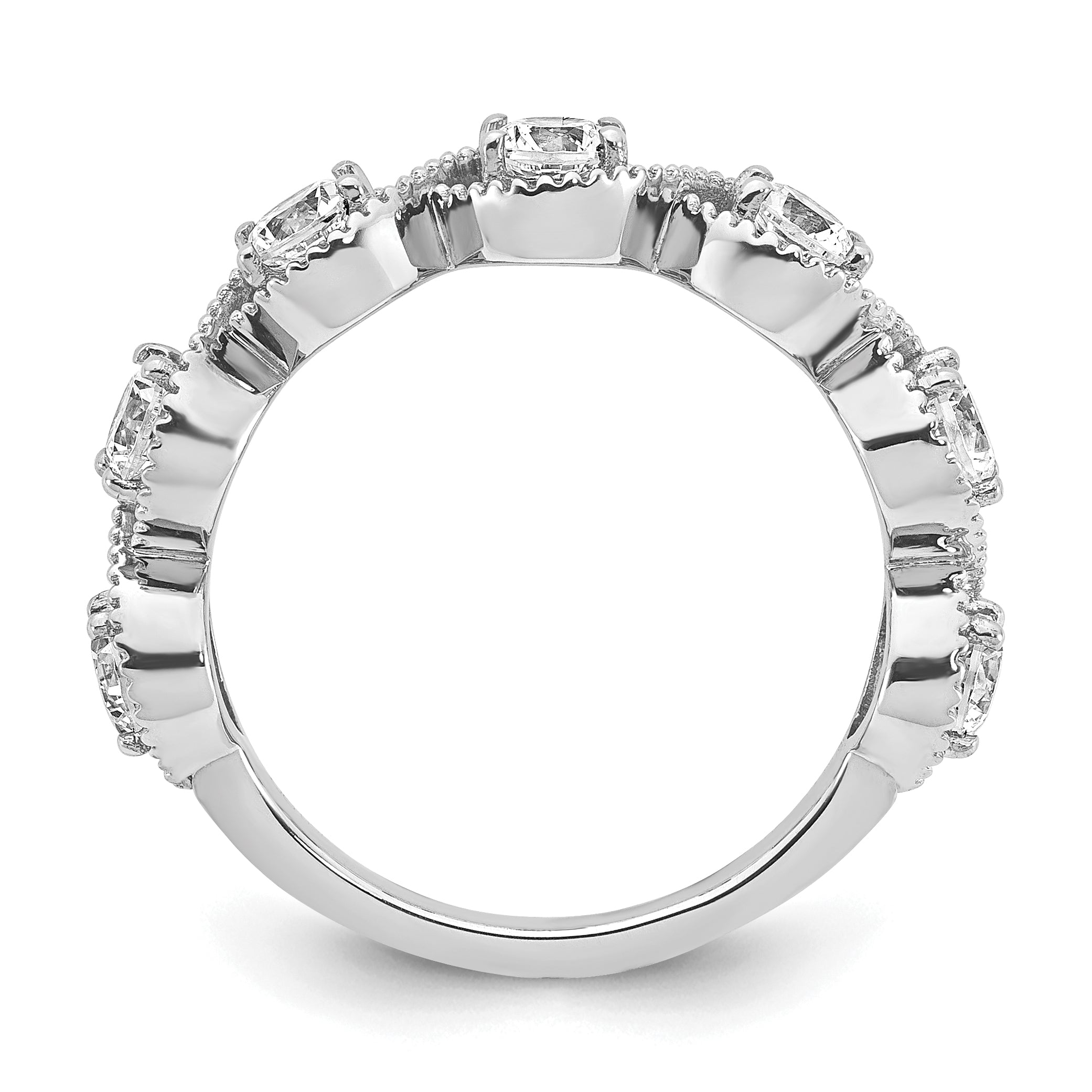 14K White Gold Lab Grown Diamond SI1/SI2, G H, Band