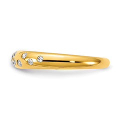 14K Polished Diamond Sprinkle Ring