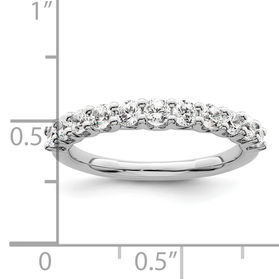 14K White Gold Lab Grown Diamond VS/SI GH, 11-Stone Band