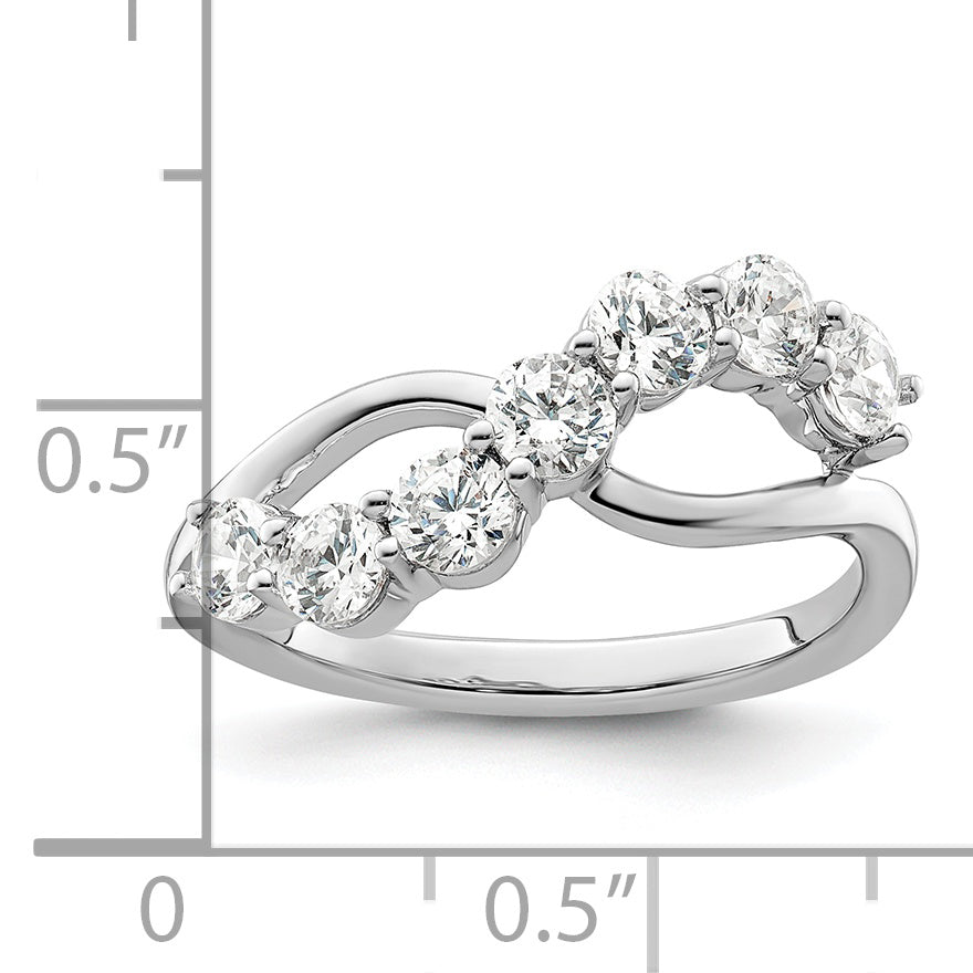 14K White Gold Lab Grown Diamond VS/SI GH, Band