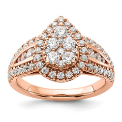 14K Rose Gold Lab Grown Diamond VS/SI GH, Cluster Ring