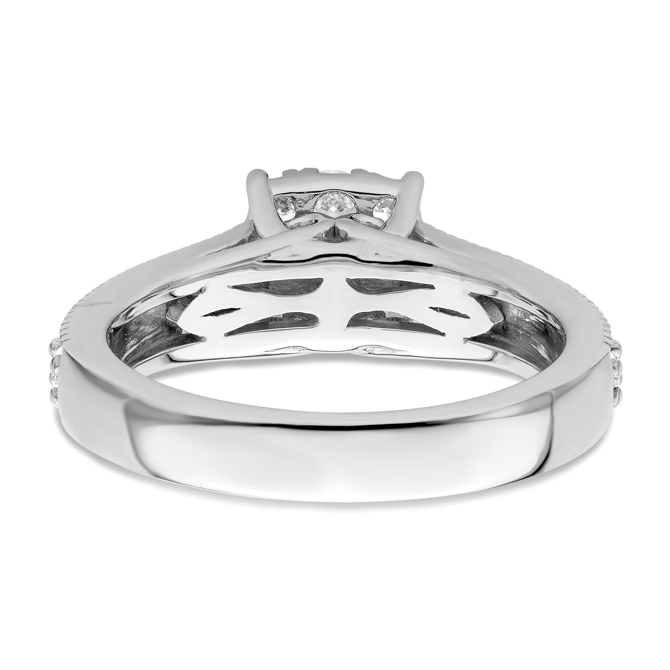 14K White Gold Lab Grown Diamond VS/SI GH, Cluster Ring