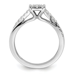 14K White Gold Lab Grown Diamond VS/SI GH, Cluster Ring