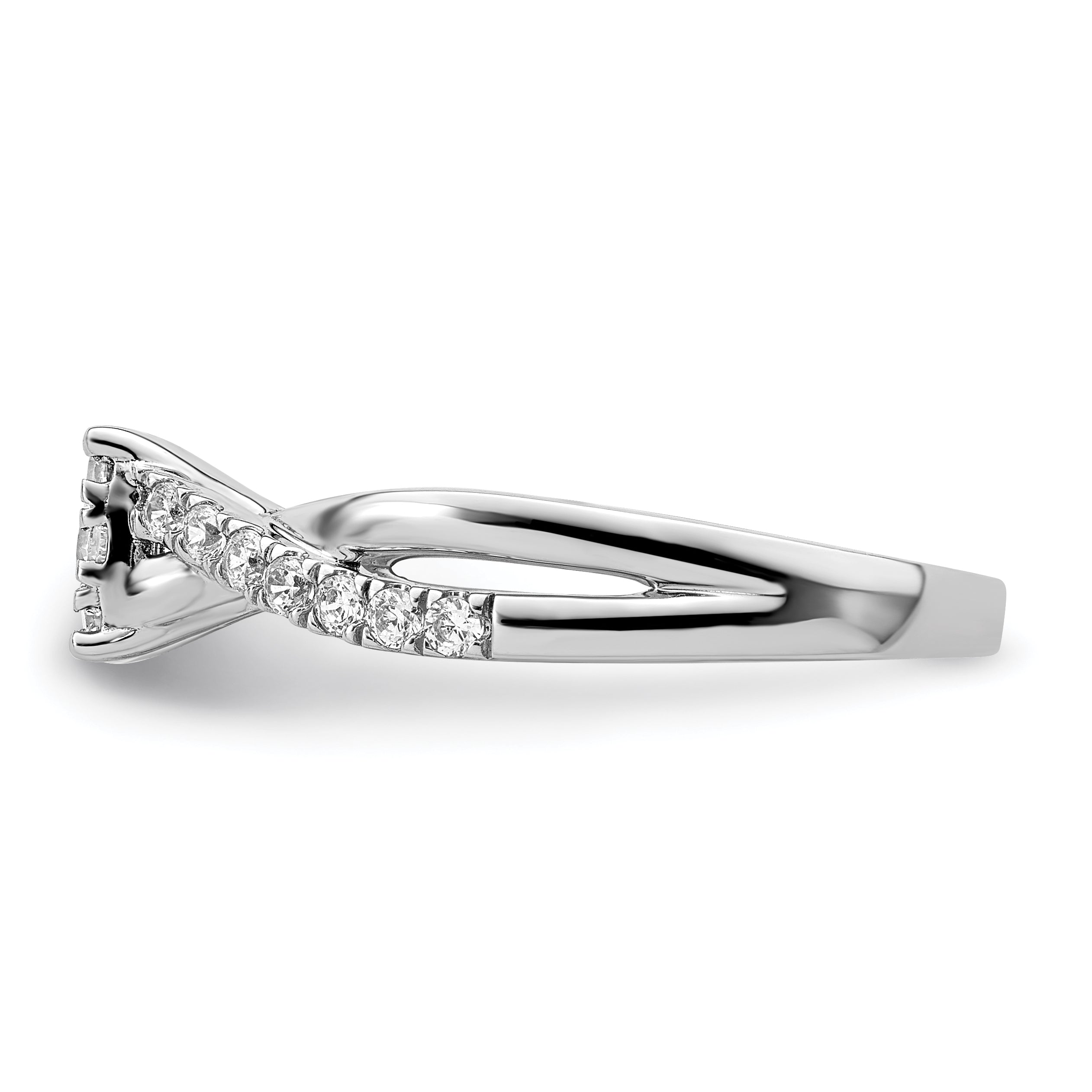 14K White Gold Lab Grown Diamond VS/SI GH, Cluster Ring