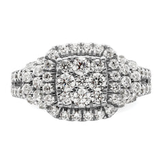 14K White Gold Lab Grown Diamond VS/SI GH, Cluster Ring