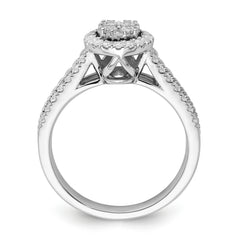 14K White Gold Lab Grown Diamond VS/SI GH, Cluster Ring