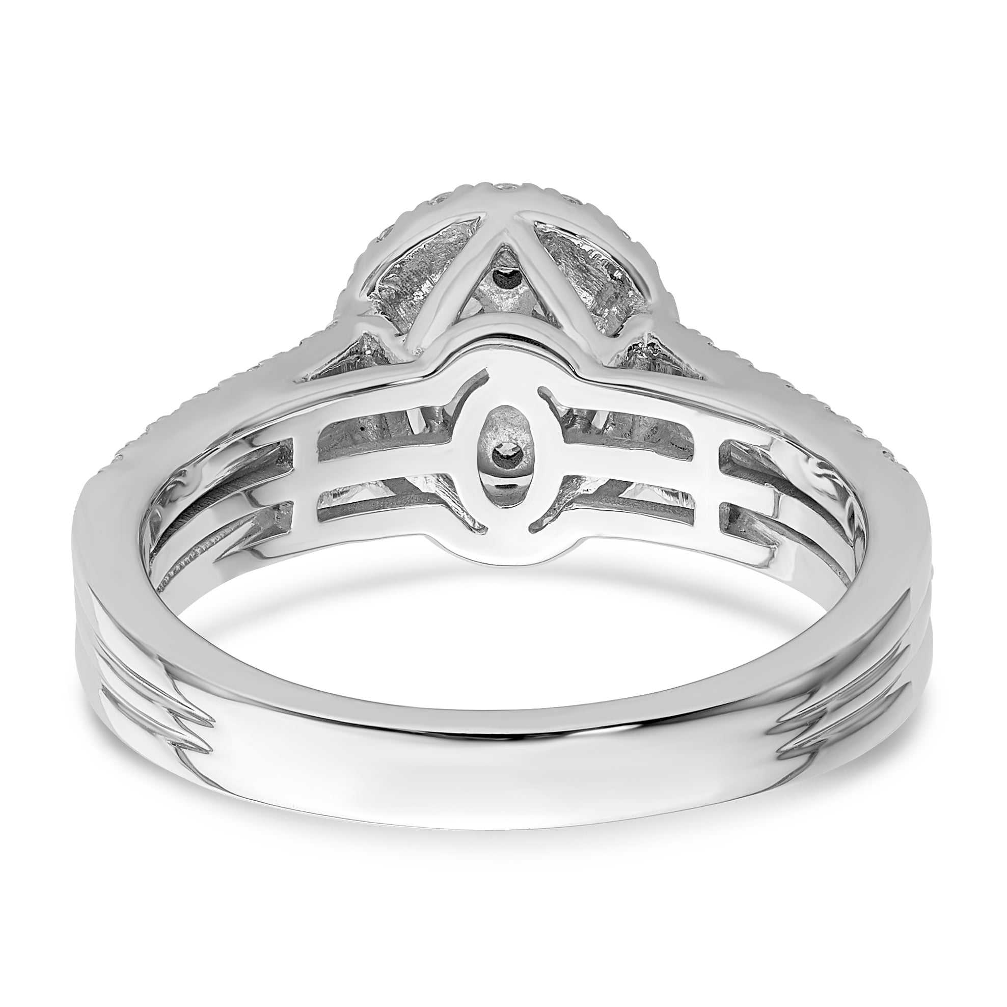 14K White Gold Lab Grown Diamond VS/SI GH, Cluster Ring