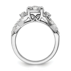 14K White Gold Lab Grown Diamond VS/SI GH, Cluster Ring