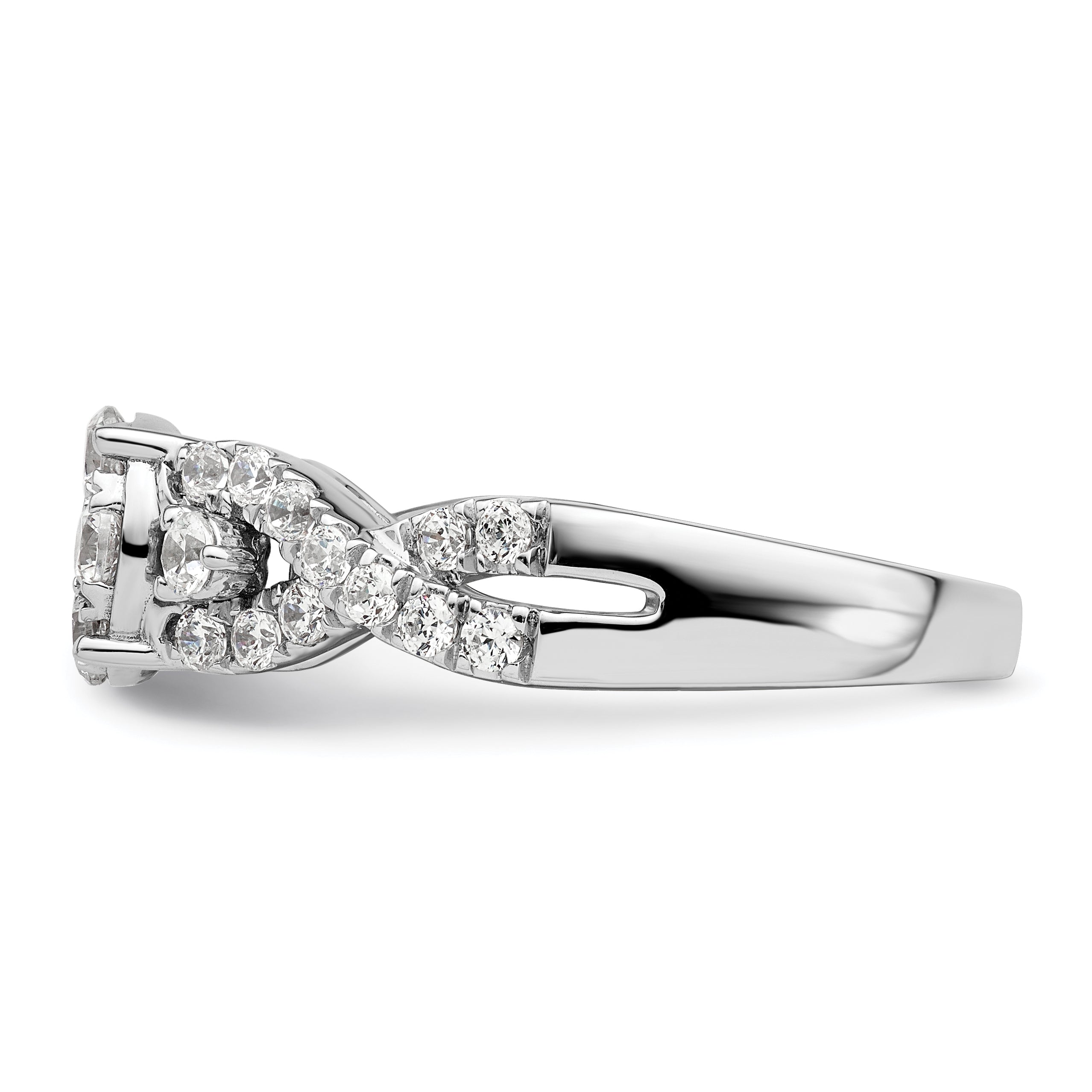 14K White Gold Lab Grown Diamond VS/SI GH, Cluster Ring