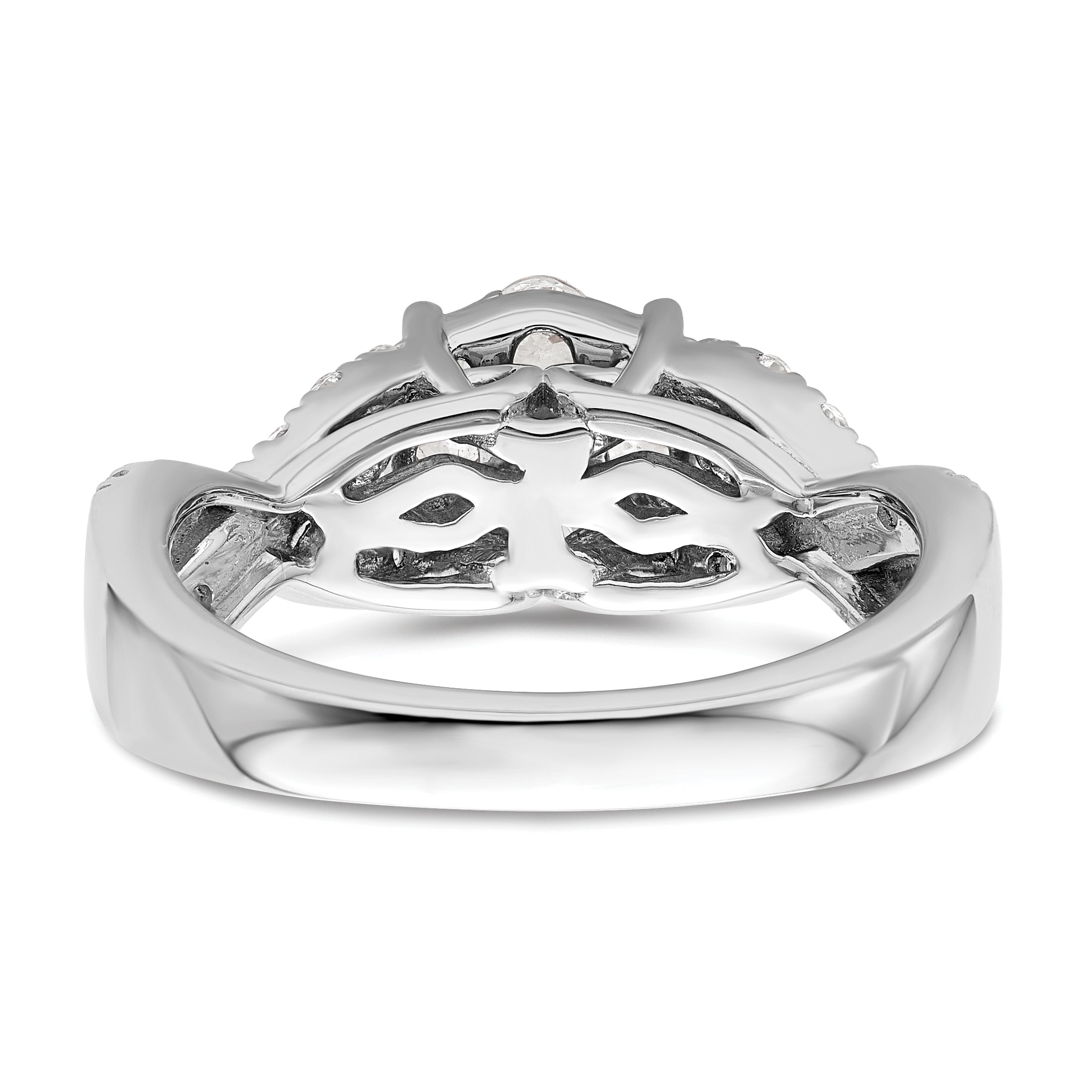 14K White Gold Lab Grown Diamond VS/SI GH, Cluster Ring