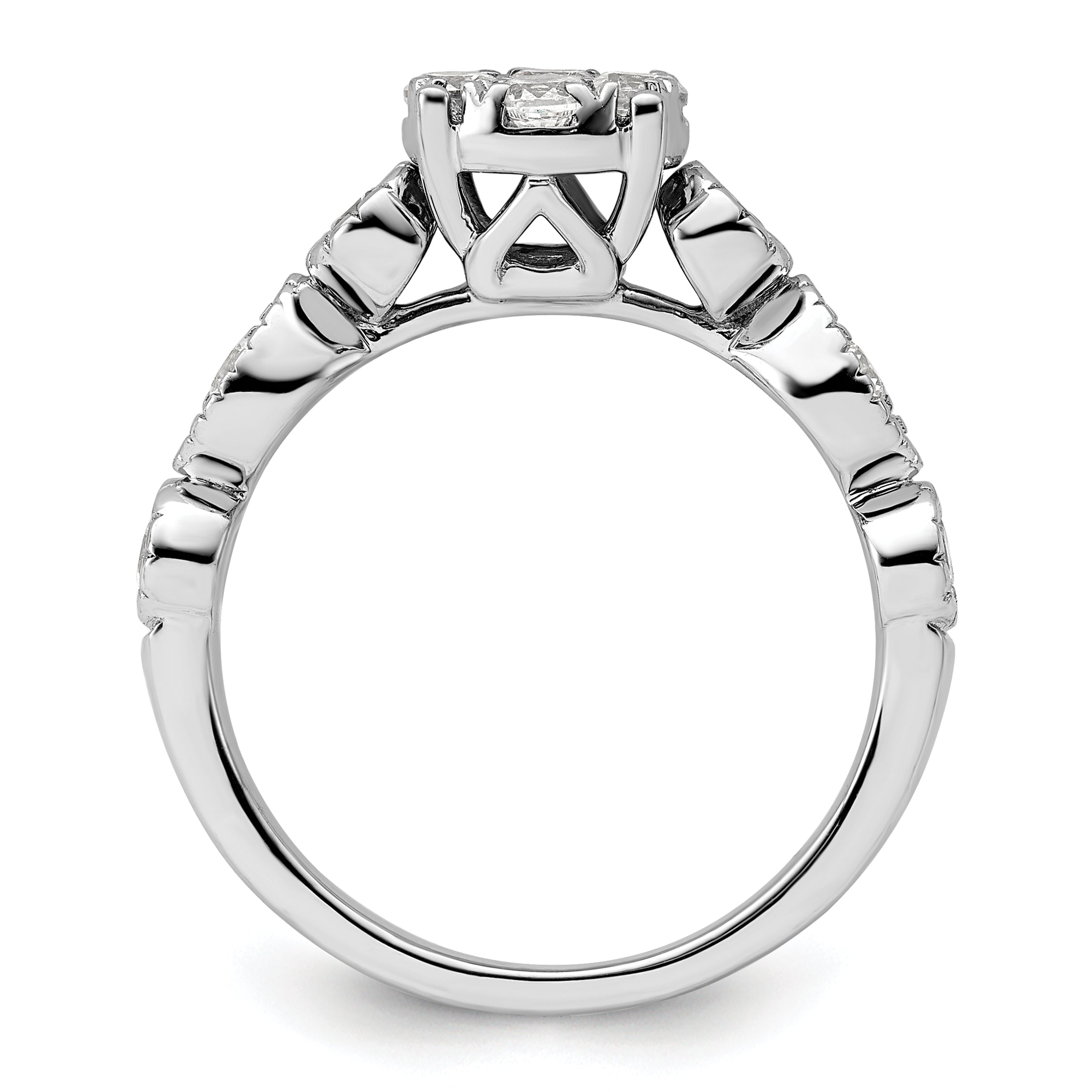 14K White Gold Lab Grown Diamond VS/SI GH, Cluster Ring