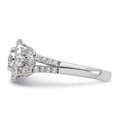 14K White Gold Lab Grown Diamond VS/SI GH, Cluster Ring