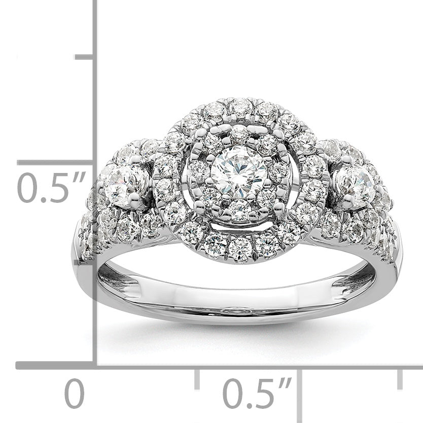 14K White Gold Lab Grown Diamond VS/SI GH, Cluster Ring