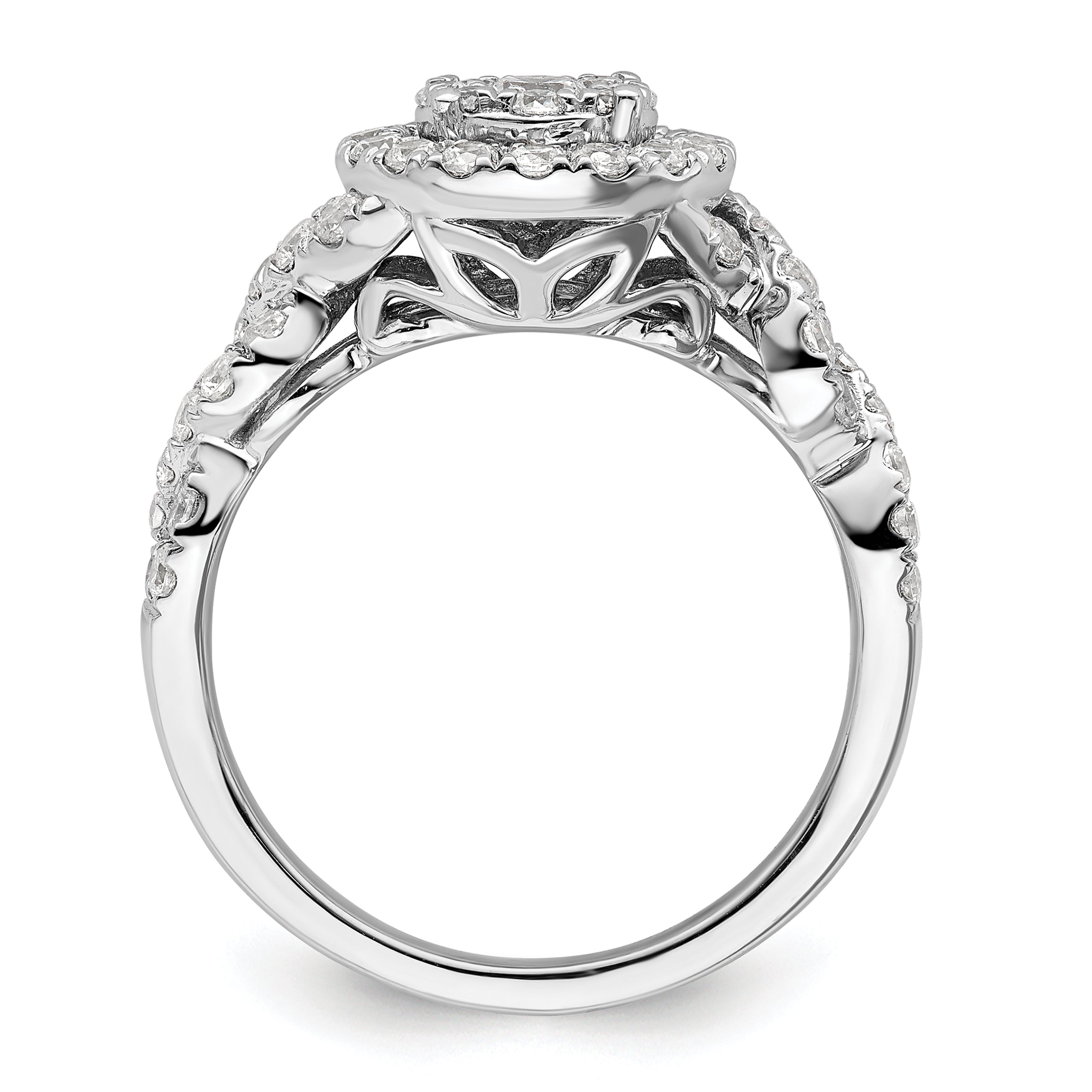 14K White Gold Lab Grown Diamond VS/SI GH, Cluster Ring