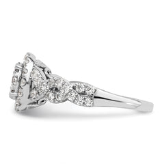 14K White Gold Lab Grown Diamond VS/SI GH, Cluster Ring