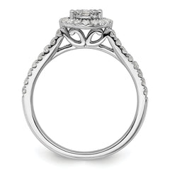 14K White Gold Lab Grown Diamond VS/SI GH, Cluster Ring