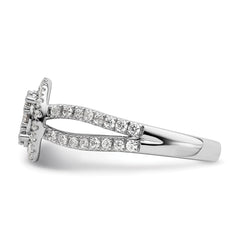 14K White Gold Lab Grown Diamond VS/SI GH, Cluster Ring