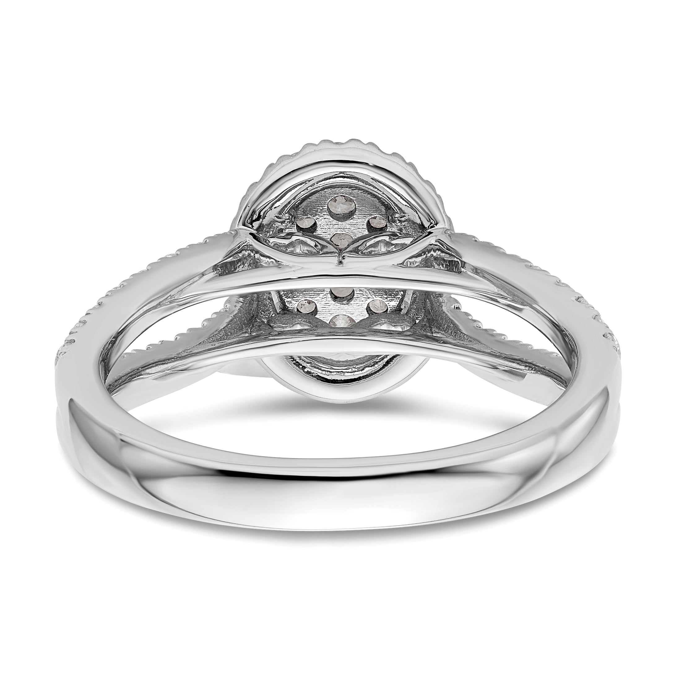 14K White Gold Lab Grown Diamond VS/SI GH, Cluster Ring