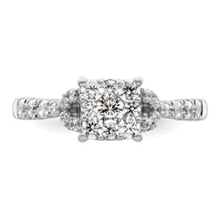 14K White Gold Lab Grown Diamond VS/SI GH, Cluster Ring