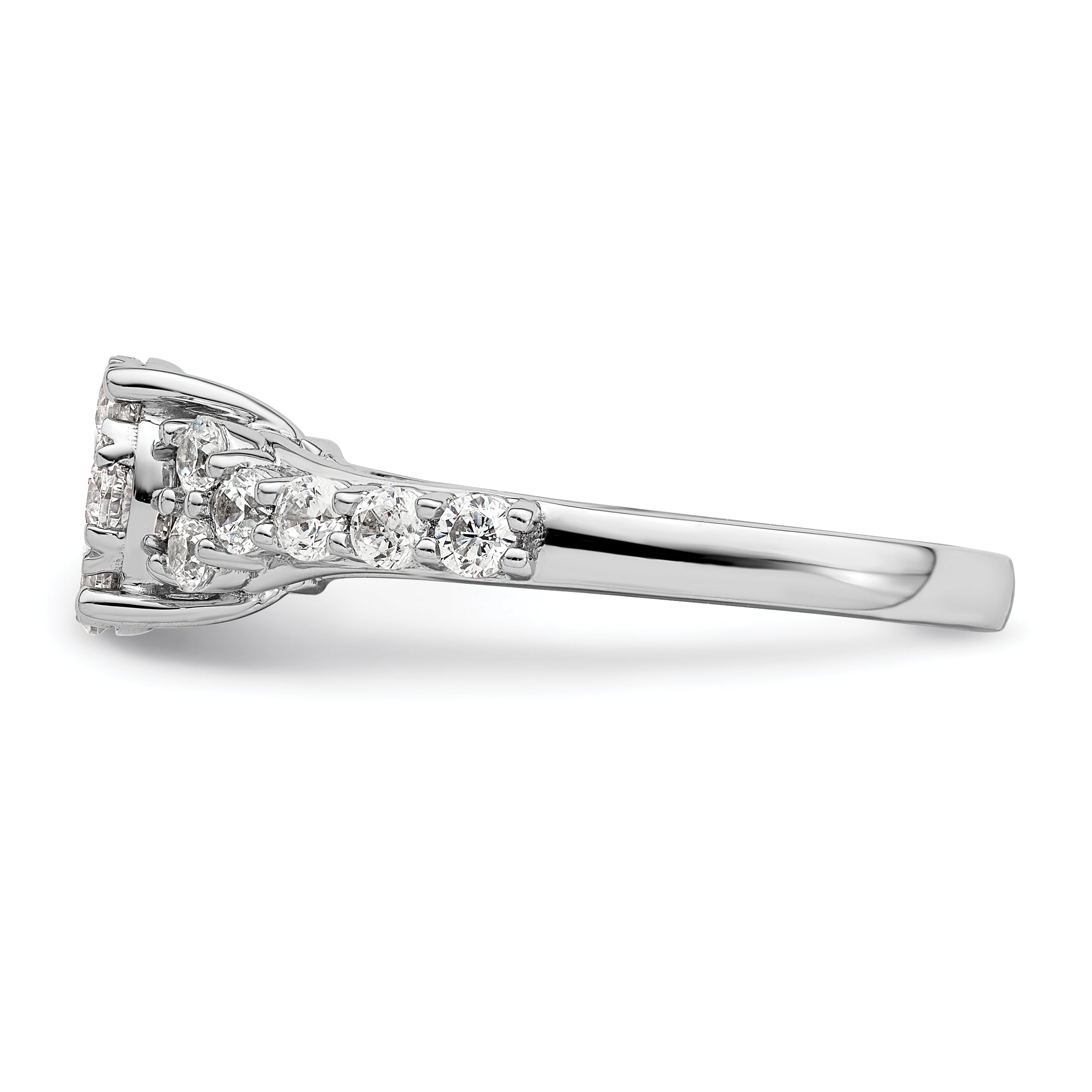 14K White Gold Lab Grown Diamond VS/SI GH, Cluster Ring