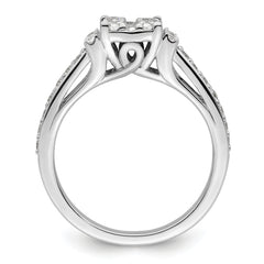 14K White Gold Lab Grown Diamond VS/SI GH, Cluster Ring