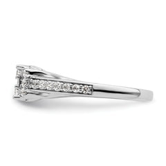 14K White Gold Lab Grown Diamond VS/SI GH, Cluster Ring