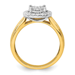 14K Two-Tone Lab Grown Diamond VS/SI GH, Cluster Ring